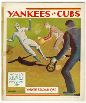 1932 World Series Program - Cubs at Yankees